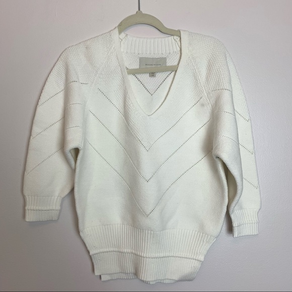 BROCHU WALKER Decker V-Neck Cotton-Blend Sweater - Picture 4 of 11